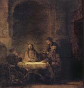Rembrandt van rijn Christ in Emmaus oil painting reproduction
